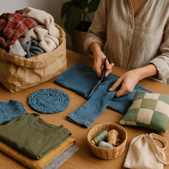 Façons Créatives de Réutiliser d'anciens Tissus et Vêtements pour Réduire les Déchets Textiles à la Maison