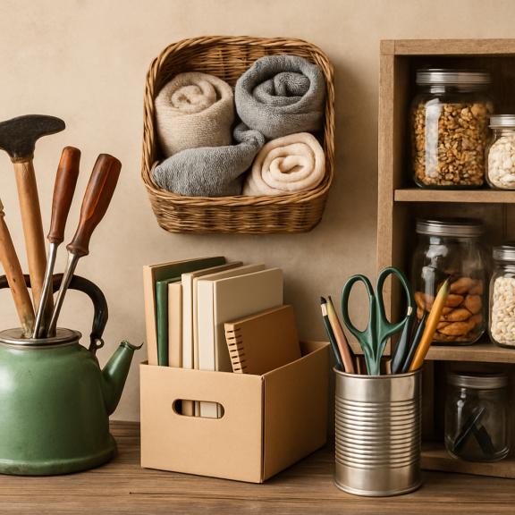 Upcycling Créatif : Transformez d'anciens objets en solutions de rangement écologiques