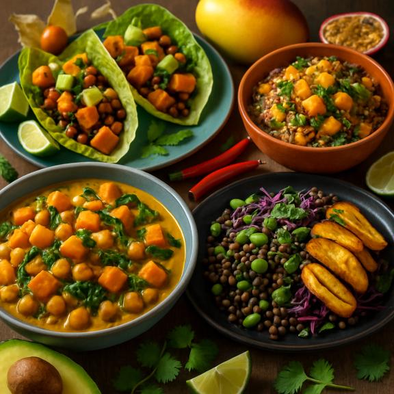 image recettes véganes créatives avec des ingrédients exotiques : sublimiez votre cuisine végétarienne