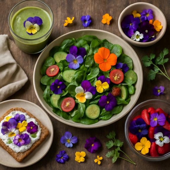 image Bien-être en fleurs : façons créatives d'utiliser les fleurs comestibles dans votre alimentation quotidienne